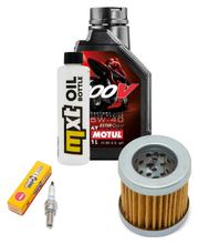 Paquete de inspección 1L 5W-40 + filtro de aceite + 1x bujía para Aprilia Mojito 125 ccm