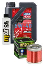 Inspectiepakket 1L 5W-40 + Oliefilter + 1x Bougie voor Aprilia Mojito 125 ccm