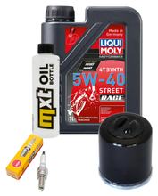 Inspectiepakket 1L 5W-40 + Oliefilter + 1x Bougie voor Aprilia Mojito 125 ccm