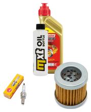 Paquete de inspección 1L 5W-40 + filtro de aceite + 1x bujía para Aprilia Mojito 125 ccm