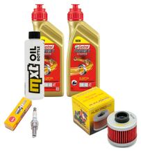 Pacchetto di ispezione 2L 5W-40 + filtro olio + 1x candela per Aprilia Scarabeo 125 ccm