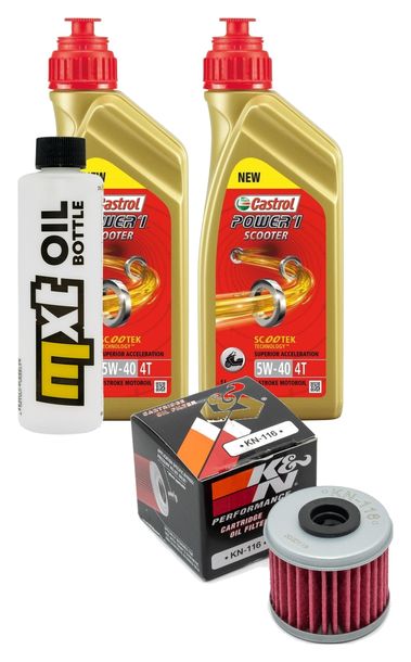 Inspektionspaket 2L 5W-40 + Ölfilter + 1x Zündkerze für Aprilia Scarabeo 125 ccm