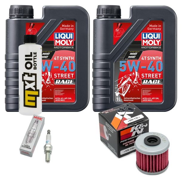 Inspektionspaket 2L 5W-40 + Ölfilter + 1x Zündkerze für Aprilia Scarabeo 125 ccm