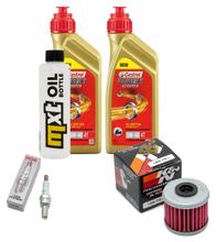 Kit d'inspection 2L 5W-40 + filtre à huile + 1x bougie pour Aprilia Scarabeo 125 ccm