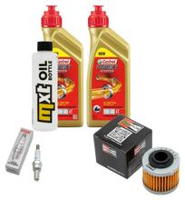 Kit d'inspection 2L 5W-40 + filtre à huile + 1x bougie pour Aprilia Scarabeo 125 ccm