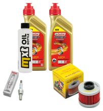 Pacchetto di ispezione 2L 5W-40 + filtro olio + 1x candela per Aprilia Scarabeo 125 ccm