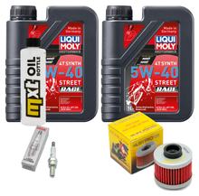 Inspectiepakket 2L 5W-40 + Oliefilter + 1x Bougie voor Aprilia Scarabeo 125 ccm