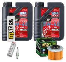 Inspection package 2L 5W-40 + oil filter + 1x spark plug for Aprilia Scarabeo 125 ccm