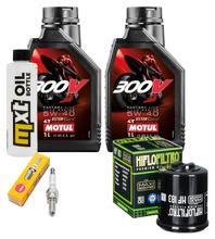 Kit d'inspection 2L 5W-40 + filtre à huile + 1x bougie pour Aprilia SR Max 125 ccm
