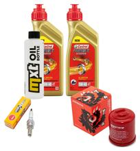 Inspectiepakket 2L 5W-40 + Oliefilter + 1x Bougie voor Aprilia Sportcity 125 ccm