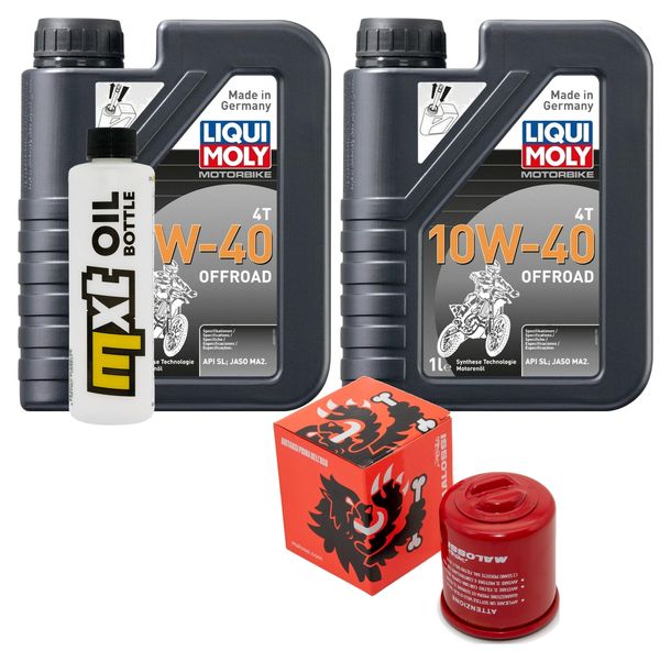 Inspektionspaket 2L 10W-40 + Ölfilter + 1x Zündkerze für Aprilia Sportcity Cube 125 ccm