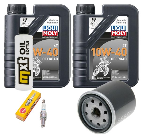 Inspektionspaket 2L 10W-40 + Ölfilter + 1x Zündkerze für Aprilia Sportcity Cube 125 ccm