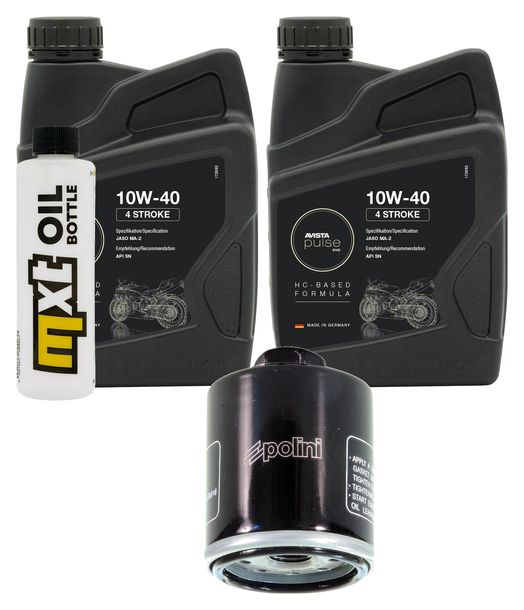 Inspektionspaket 2L 10W-40 + Ölfilter + 1x Zündkerze für Aprilia Sportcity Cube 125 ccm