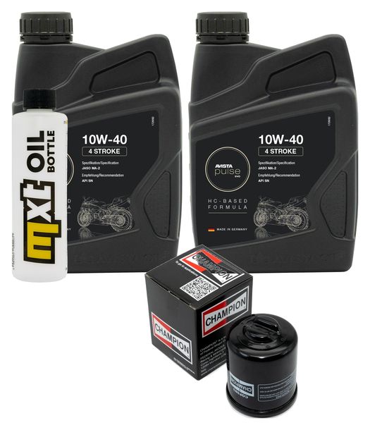 Inspektionspaket 2L 10W-40 + Ölfilter + 1x Zündkerze für Aprilia Sportcity Cube 125 ccm