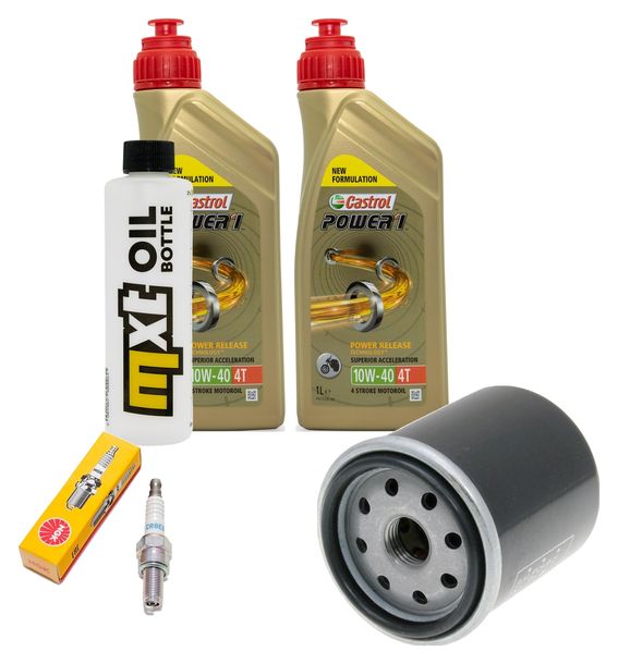 Inspektionspaket 2L 10W-40 + Ölfilter + 1x Zündkerze für Aprilia Sportcity Cube 125 ccm
