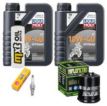 Inspektionspaket 2L 10W-40 + Ölfilter + 1x Zündkerze für Aprilia Sportcity Cube 125 ccm