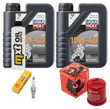 Inspektionspaket 2L 10W-40 + Ölfilter + 1x Zündkerze für Aprilia Sportcity Cube 125 ccm