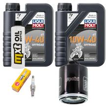 Inspektionspaket 2L 10W-40 + Ölfilter + 1x Zündkerze für Aprilia Sportcity Cube 125 ccm