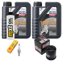 Inspektionspaket 2L 10W-40 + Ölfilter + 1x Zündkerze für Aprilia Sportcity Cube 125 ccm