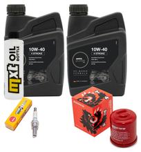 Inspektionspaket 2L 10W-40 + Ölfilter + 1x Zündkerze für Aprilia Sportcity Cube 125 ccm