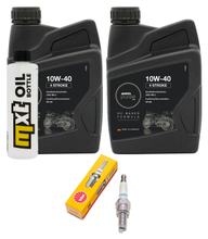 Kit d'inspection 2L 10W-40 + filtre à huile + 1x bougie pour Aprilia Sportcity Cube 125 ccm