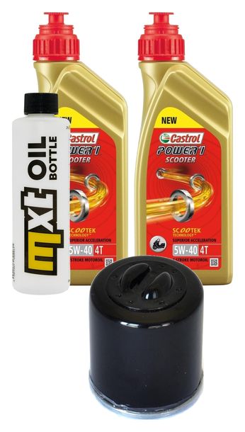 Inspektionspaket 2L 5W-40 + Ölfilter + 1x Zündkerze für Aprilia Sportcity One 125 ccm