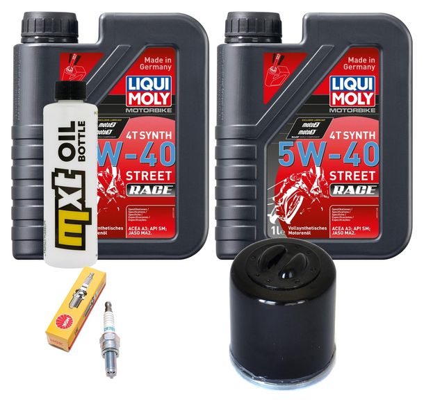 Inspektionspaket 2L 5W-40 + Ölfilter + 1x Zündkerze für Aprilia Sportcity One 125 ccm