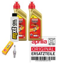 Pacchetto di ispezione 2L 5W-40 + filtro olio + 1x candela per Aprilia Scarabeo 200 ccm
