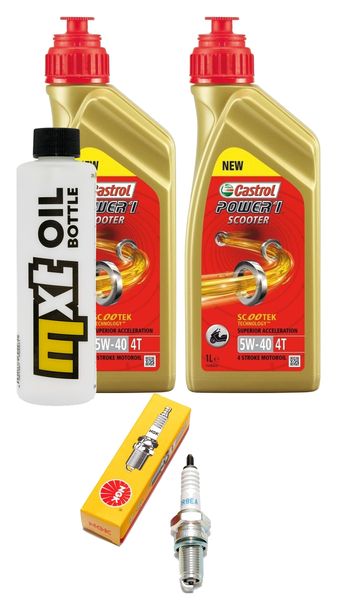 Inspektionspaket 2L 5W-40 + Ölfilter + 1x Zündkerze für Aprilia Leonardo 250 ccm