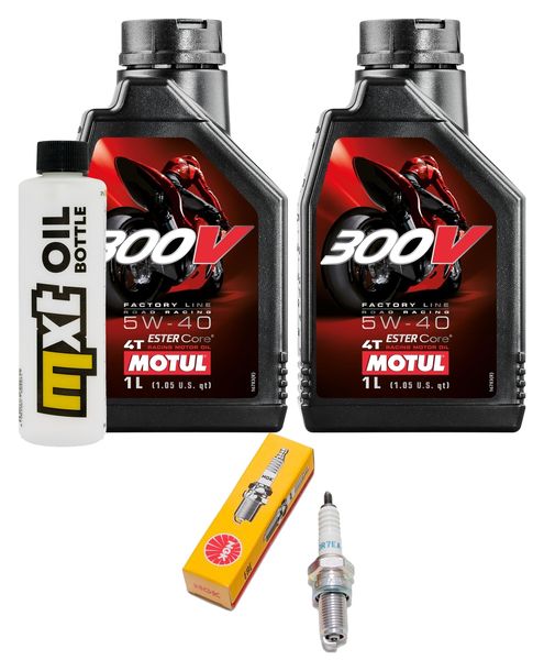 Inspektionspaket 2L 5W-40 + Ölfilter + 1x Zündkerze für Aprilia Leonardo 300 ccm