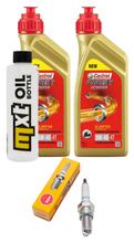 Paquete de inspección 2L 5W-40 + filtro de aceite + 1x bujía para Aprilia Leonardo 300 ccm