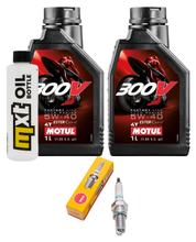 Paquete de inspección 2L 5W-40 + filtro de aceite + 1x bujía para Aprilia Leonardo 300 ccm