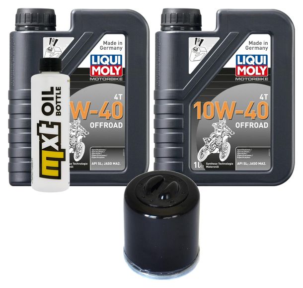 Paquete de inspección 2L 10W-40 + filtro de aceite + 1x bujía para Aprilia Sportcity Cube 300 ccm