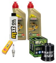 Paquete de inspección 2L 10W-40 + filtro de aceite + 1x bujía para Aprilia Sportcity Cube 300 ccm