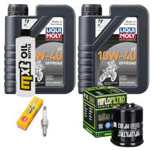 Pacchetto di ispezione 2L 10W-40 + filtro olio + 1x candela per Aprilia Sportcity Cube 300 ccm