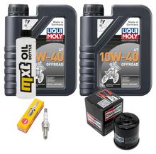 Pacchetto di ispezione 2L 10W-40 + filtro olio + 1x candela per Aprilia Sportcity Cube 300 ccm