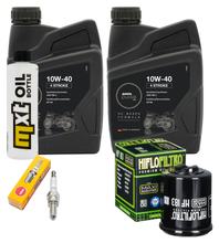 Pacchetto di ispezione 2L 10W-40 + filtro olio + 1x candela per Aprilia Sportcity Cube 300 ccm