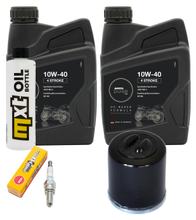 Pacchetto di ispezione 2L 10W-40 + filtro olio + 1x candela per Aprilia Sportcity Cube 300 ccm