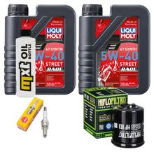 Paquete de inspección 2L 5W-40 + filtro de aceite + 1x bujía para Aprilia SR Max 300 ccm