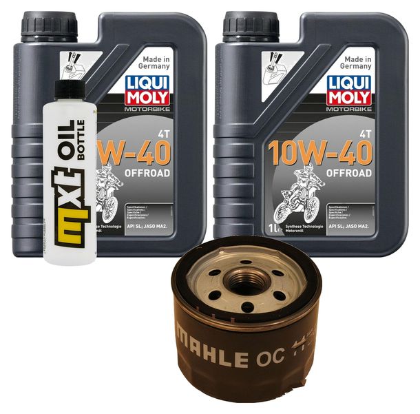 Kit d'inspection 2L 10W-40 + filtre à huile + 1x bougie pour Aprilia Atlantic 500 ccm