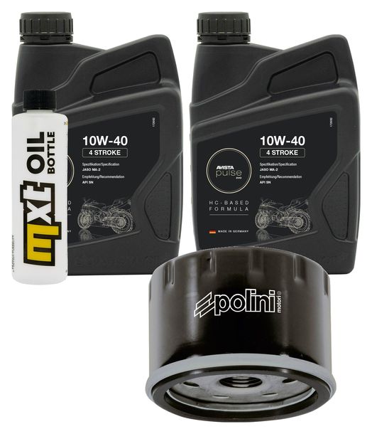 Inspektionspaket 2L 10W-40 + Ölfilter + 1x Zündkerze für Aprilia Atlantic 500 ccm