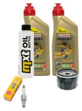 Paquete de inspección 2L 10W-40 + filtro de aceite + 1x bujía para Aprilia Atlantic 500 ccm