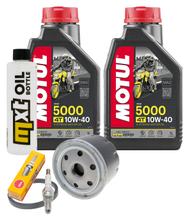 Paquete de inspección 2L 10W-40 + filtro de aceite + 1x bujía para Aprilia Atlantic 500 ccm