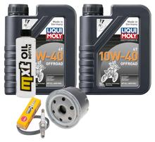 Inspektionspaket 2L 10W-40 + Ölfilter + 1x Zündkerze für Aprilia Atlantic 500 ccm