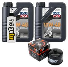 Paquete de inspección 2L 10W-40 + filtro de aceite + 1x bujía para Aprilia Atlantic 500 ccm
