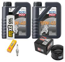 Paquete de inspección 2L 10W-40 + filtro de aceite + 1x bujía para Aprilia Atlantic 500 ccm