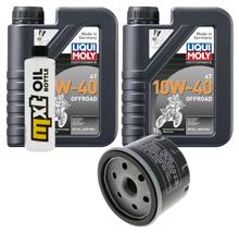 Paquete de inspección 2L 10W-40 + filtro de aceite + 1x bujía para Aprilia Atlantic 500 ccm