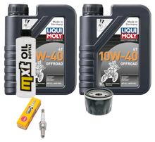 Paquete de inspección 2L 10W-40 + filtro de aceite + 1x bujía para Aprilia Atlantic 500 ccm