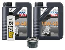 Paquete de inspección 2L 10W-40 + filtro de aceite + 1x bujía para Aprilia Atlantic 500 ccm