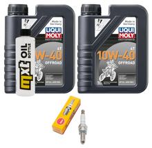 Paquete de inspección 2L 10W-40 + filtro de aceite + 1x bujía para Aprilia Atlantic 500 ccm